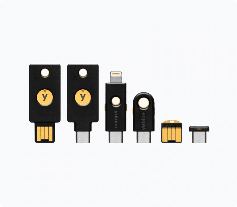 Chaves de segurança YubiKey 5