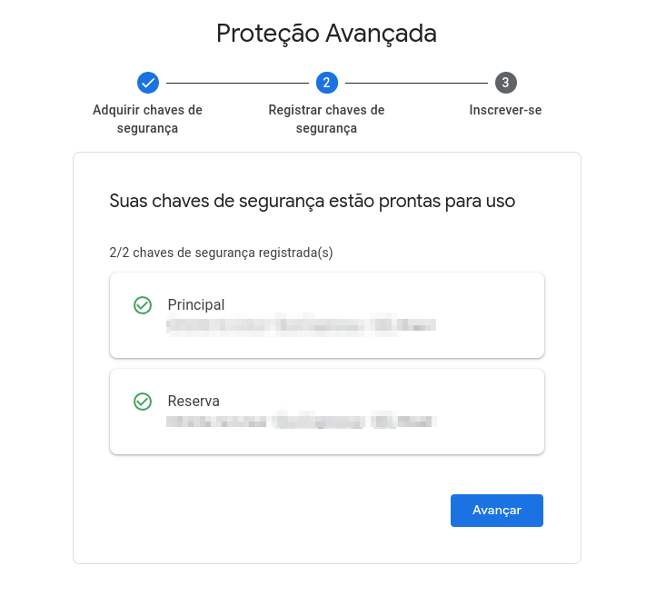 Programa Proteção Avançada do Google